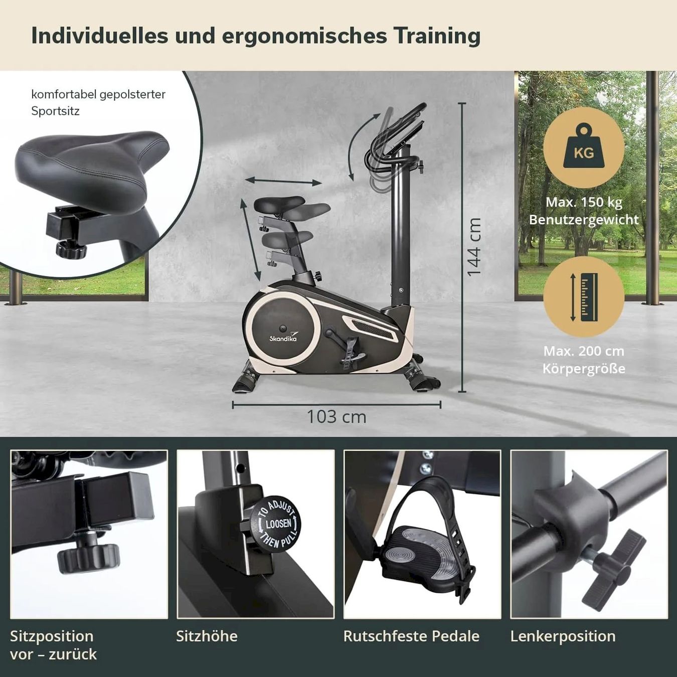 Hometrainer: Skandika Morpheus Ergometer schwarz – Nuovo e nell'imballaggio originale da Bottighofen venduto da zaap 2