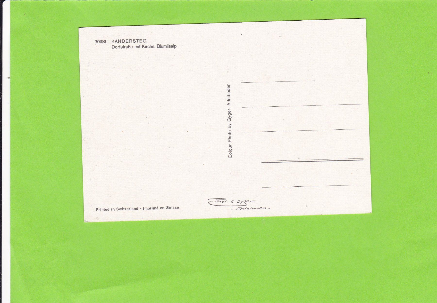 Cartoline postali: Kandersteg-Dorfstrasse-Kutsche-belebt – Usato da St. Peterzell venduto da neckertal 1