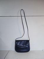 Handtasche in dunkel blau, Leder, Vintage. (nov524)
