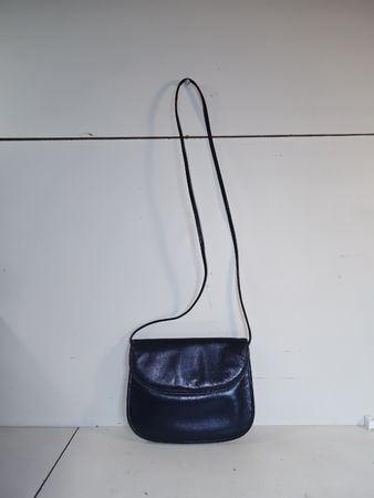 Handtasche in dunkel blau, Leder, Vintage. (nov524)