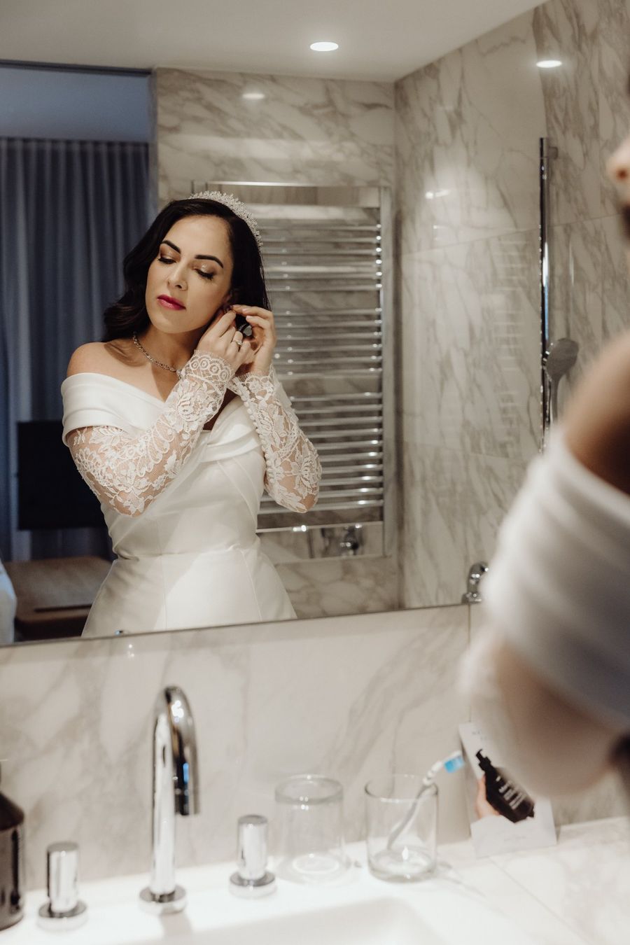 Accessori per capelli: Statement Zirkonia Krone Tiara Braut Hochzeit – Usato da Zürich venduto da damita_