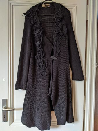 ZUZA BART : Original manteau en tricot lagenlook M-L