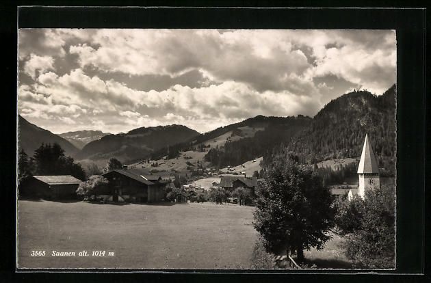 Cartes postales: Saanen, Gesamtansicht mit Kirche im Vord – D'occasion à Berlin par bartko-reher
