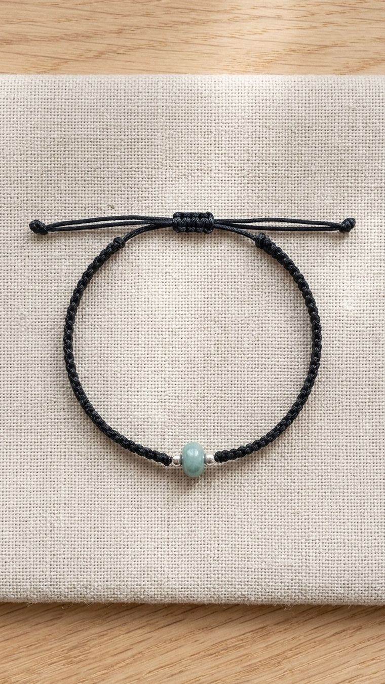 Bracciali & Braccialetti: Armband mit Jade und Silberkugeln – Nuovo e nell'imballaggio originale da Ruggell venduto da JadeShop 2