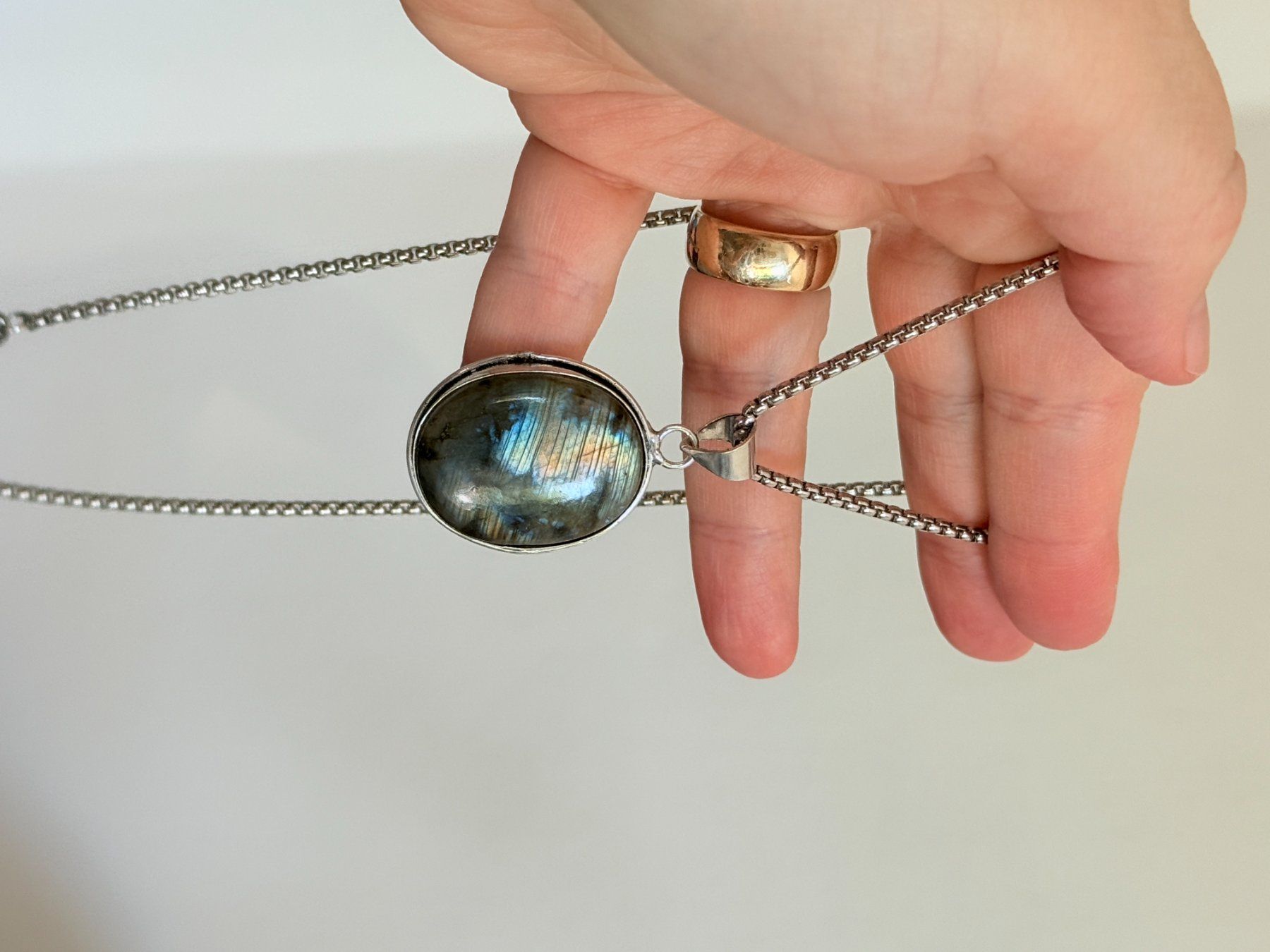 Catenine: Collier labradorite ✨ Pendentif unique en pierre – Nuovo e nell'imballaggio originale da Genève venduto da AWWA 8