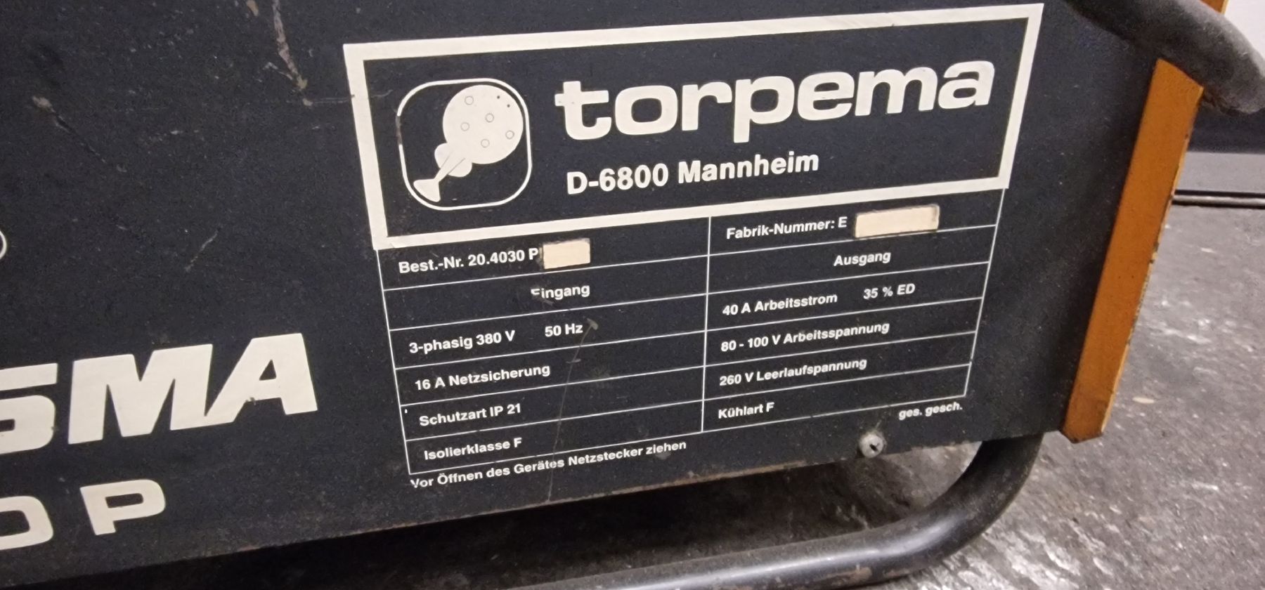 Esab Alle Maschinen: Plasmaschneider Torpema Compact Defekt  – Defekt aus Emmenbrücke von inf_l8yf 2