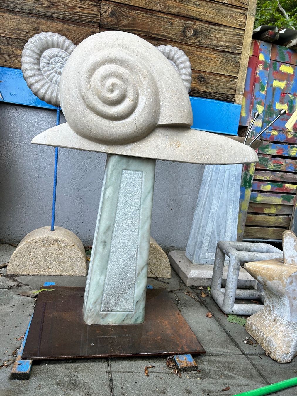 Sculture & Statue: Skulptur SCHNECKE Kalkstein – Nuovo e nell'imballaggio originale da Laufen venduto da Trendmarket 5