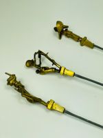 3er‑Set Vintage‑Grillspiesse, dekorative Messingzierköpfe