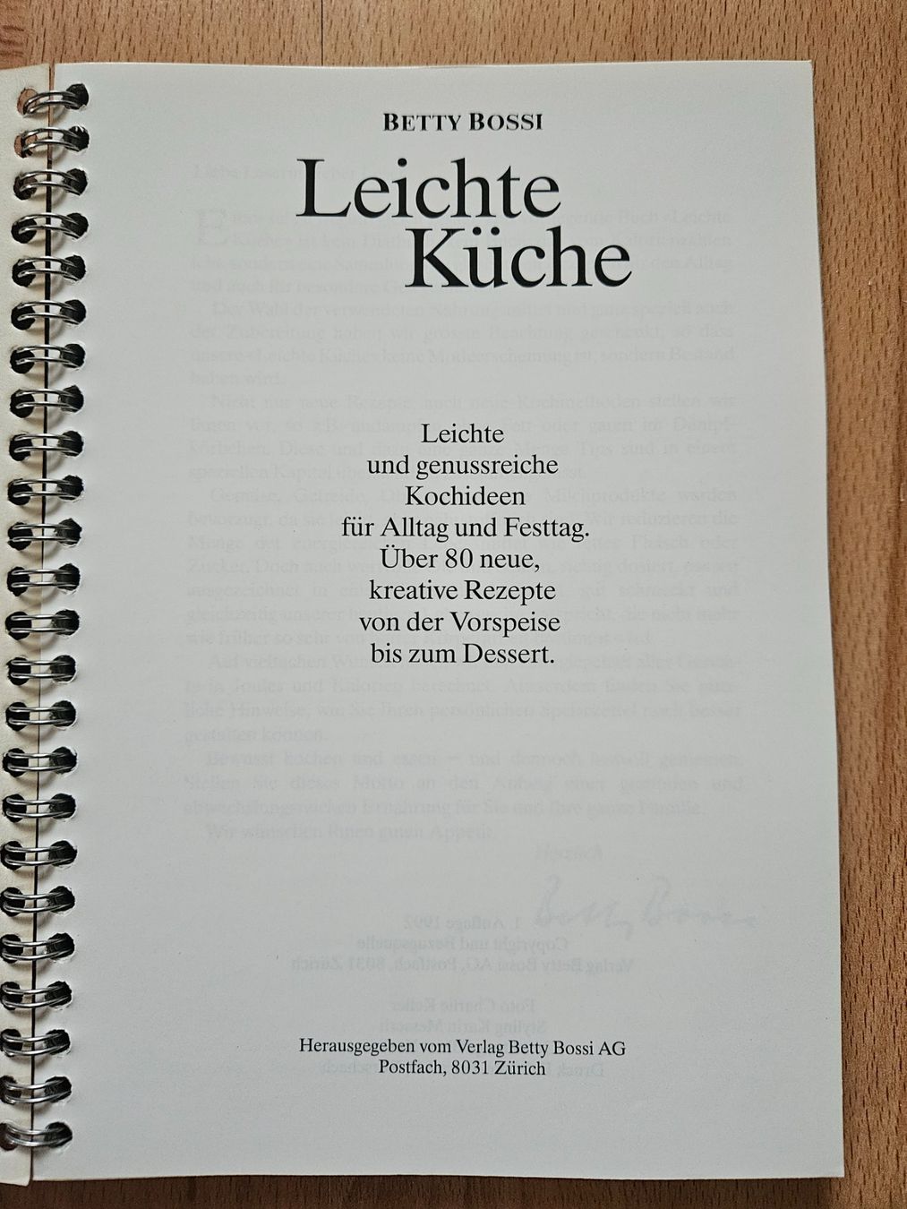 Libri: Betty Bossi "Leichte Küche" Kochbuch – Usato da Ebikon venduto da SecondChance_byM 1