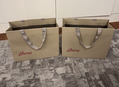 2x Brioni Shopping Bags