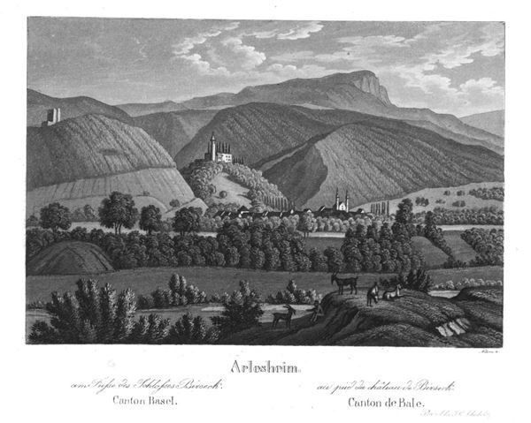 Stiche: Arlesheim  Aquatinta von Nilson – Gebraucht aus Rafz von Helvet32