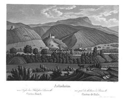 Arlesheim  Aquatinta von Nilson