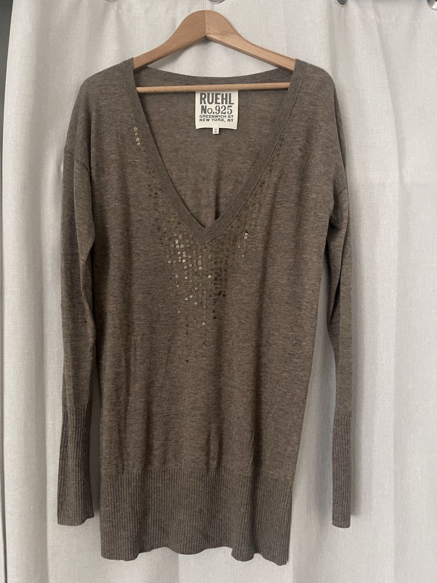 Maglioni & Felpe: RUEHL Kaschmir-Mix Pullover Gr. L Pailletten Versand 9.- – Nuovo (secondo la descrizione) da Meilen venduto da ana9