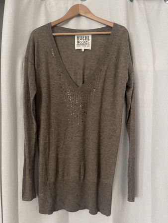 RUEHL Kaschmir-Mix Pullover Gr. L Pailletten Versand 9.-