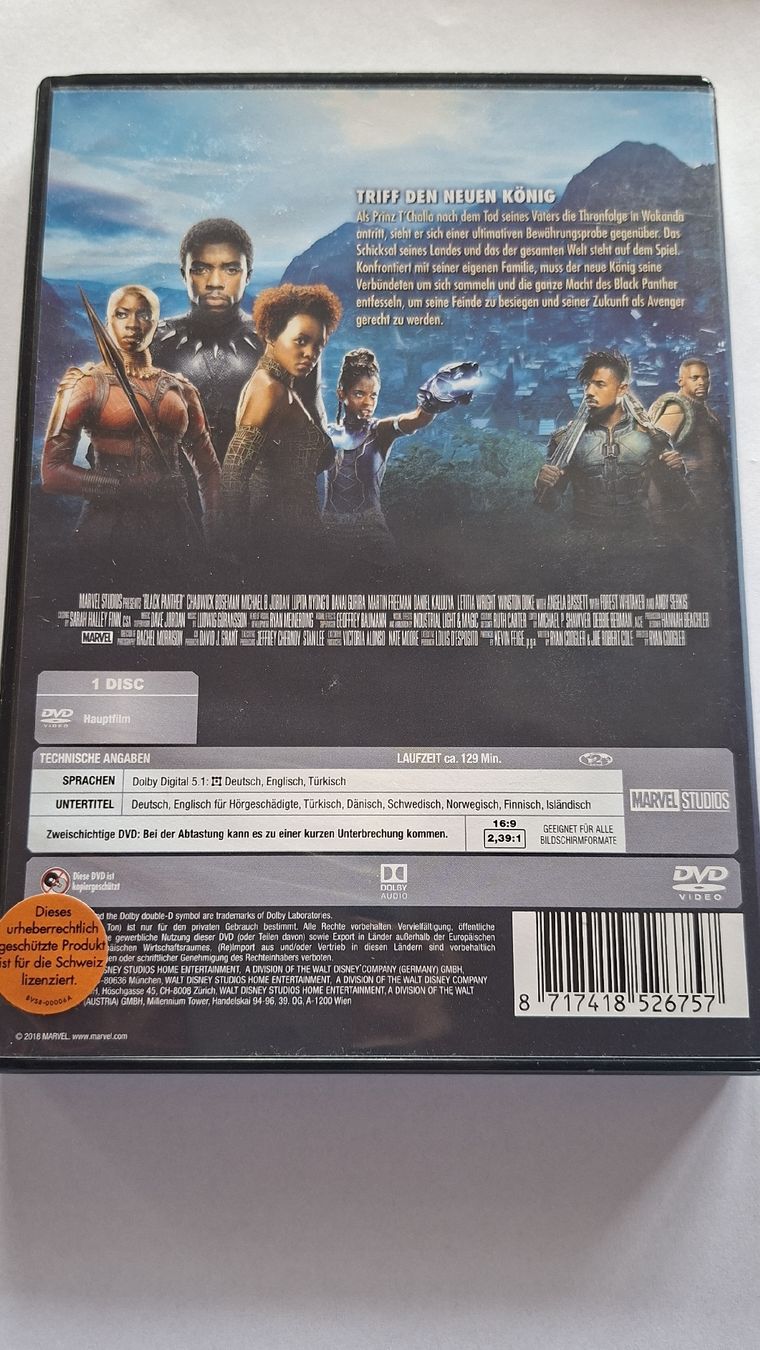 Tutti i DVDs: Black Panther Marvel DVD – Usato da Egg b. Zürich venduto da KL5 1