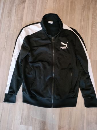 Puma Trainingsjacke schwarz weiss mit Reissverschluss Gr. S