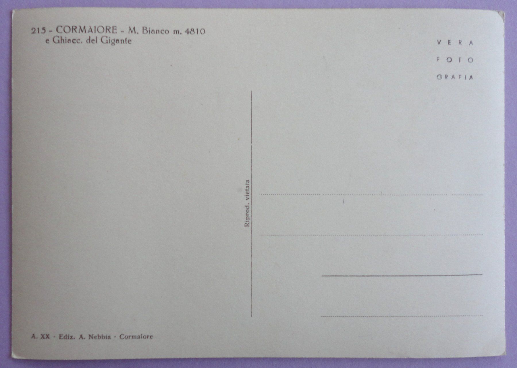 Cartoline postali: Cormaiore - M. Bianco – Difettoso da Fétigny venduto da Billy2miny 1