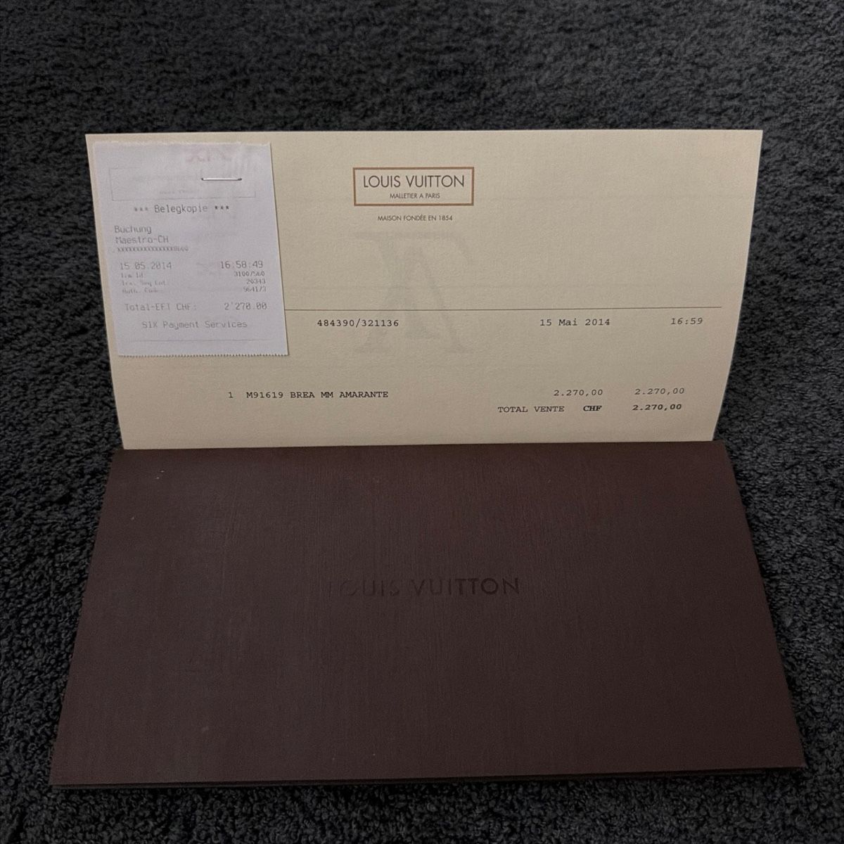 Louis Vuitton Portemonnaies: Louis Vuitton Brown Wallet  – Neuf (Voir description) à Sennhof par gab_6glm 2