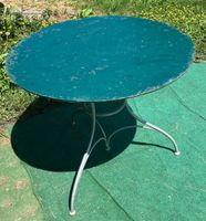 Table ronde de jardin métal ancienne Garten Tisch antik