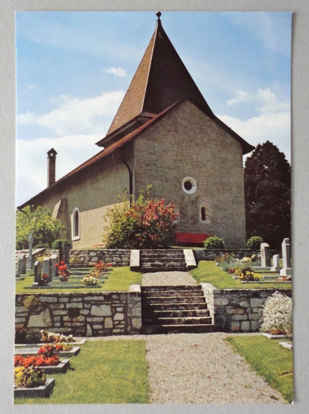Cartoline postali: L' église de Bassins – Usato da Fétigny venduto da Billy2miny