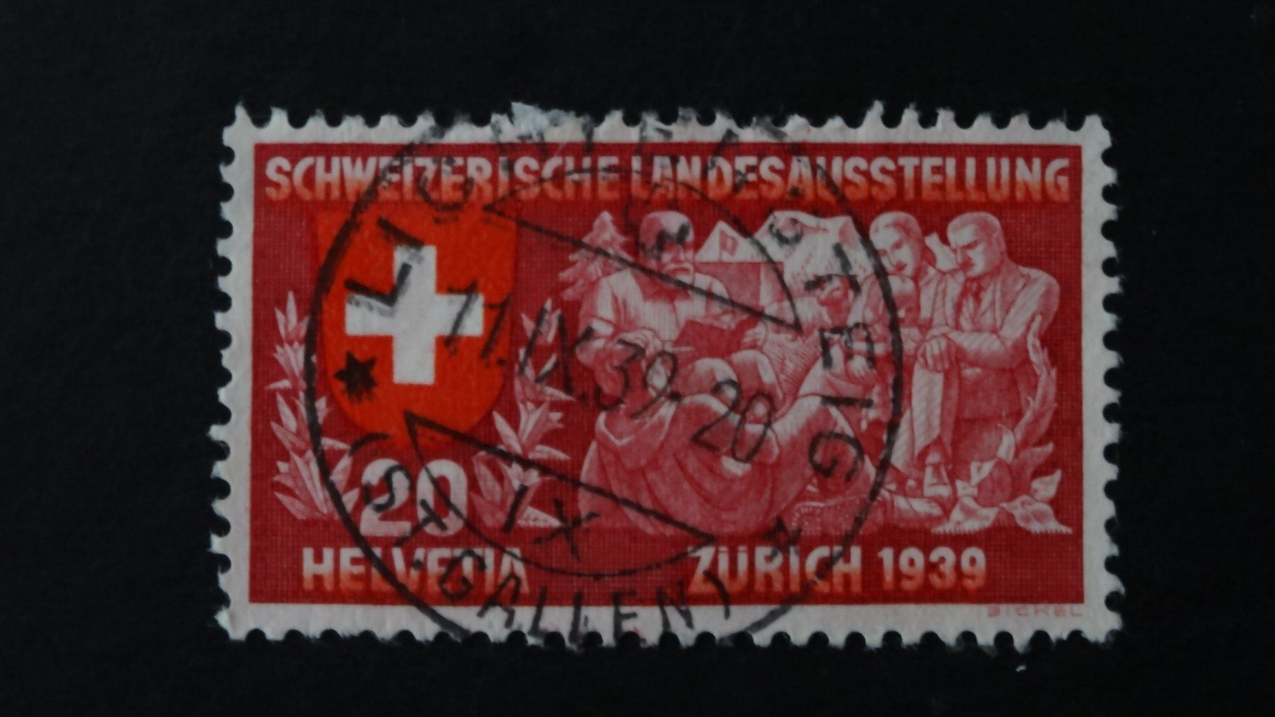 Tutti i francobolli: Vollstempel LICHTENSTEIG  11.IX.39    28 – Usato da Anwil venduto da zuggi57