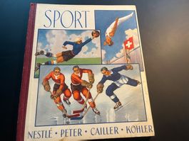 ALTES SAMMELBUCH NESTLE SPORT VON 1938 GEFÜLLT