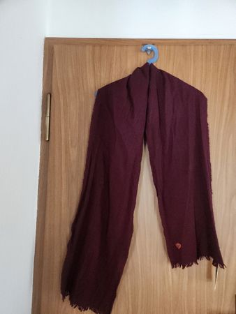 Echarpe FRAAS 100% laine vierge bordeaux avec étiquette neuf