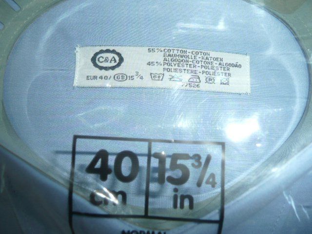 C&A Camicie: NEUES verpacktes Hemd von C & A in hellblau – Nuovo e nell'imballaggio originale da Baar venduto da negombo 2