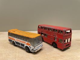 Matchbox Busse Ikarus Coach und Leyland London-Bus