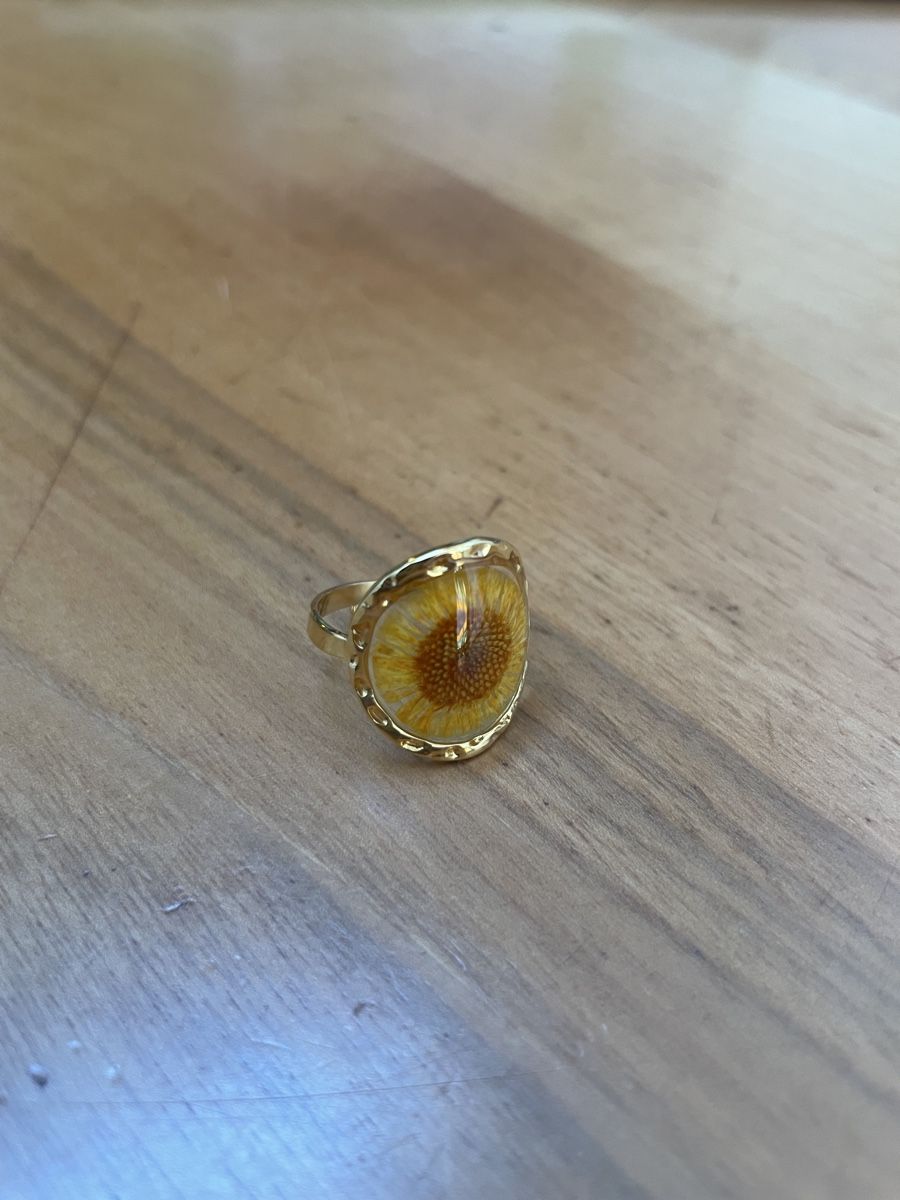 Anelli: Goldener Ring mit echter Blume - Einzigartiges Schmuckstück – Nuovo (secondo la descrizione) da Walenstadt venduto da mars_164