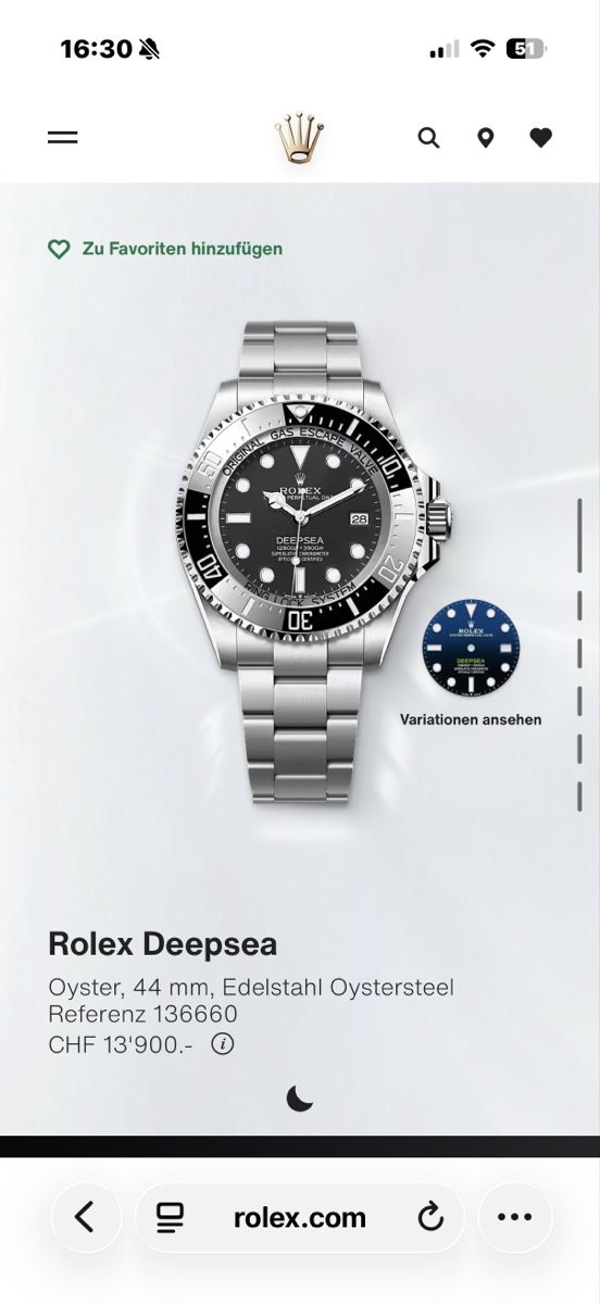 Rolex Orologi: Rolex Deepsea, Ref. 136660 - Top Zustand! – Nuovo (secondo la descrizione) da Wädenswil venduto da Fabricededieu