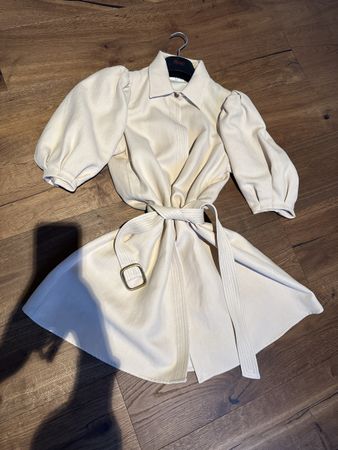 Schickes Sandro Paris Leinenkleid Gr. 36 beige