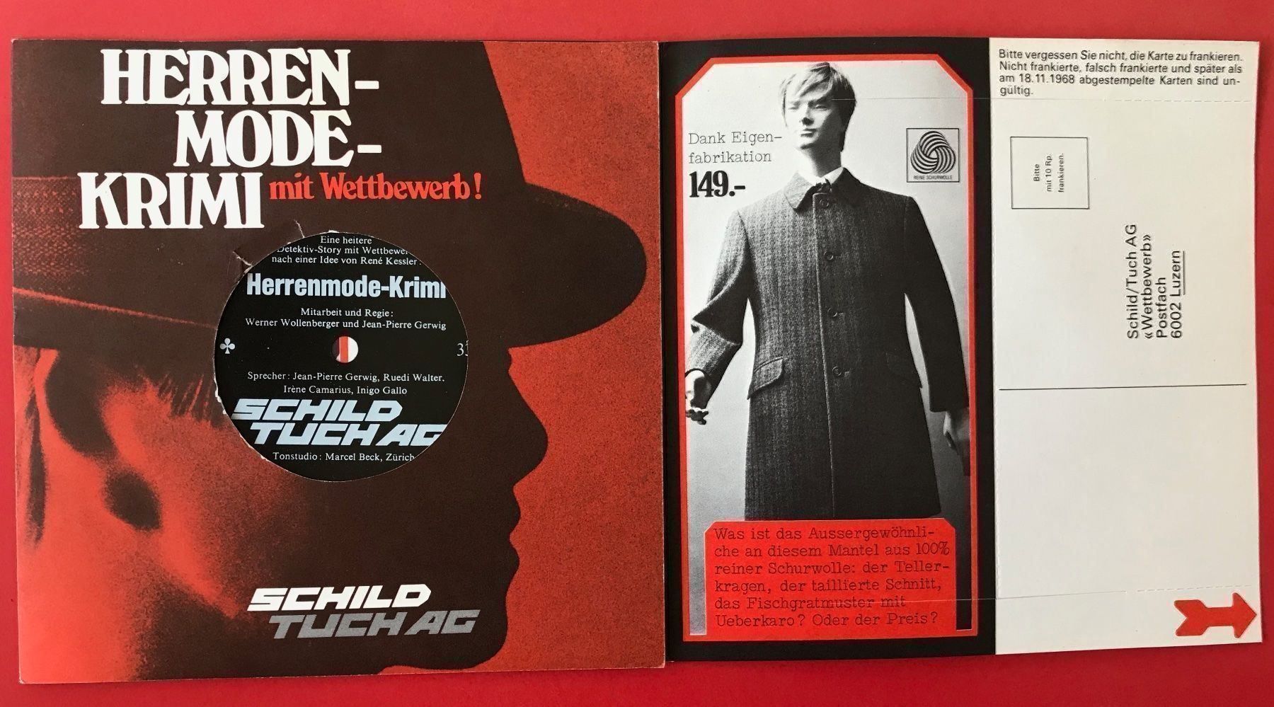 Dischi in vinile: Single HERRENMODE-KRIMI Schild 1968 – Usato da Zürich venduto da EYEBOOKS