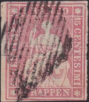 24B (24B1) weissrandige Strubelmarke ab 1.-, Kat: 140.-+