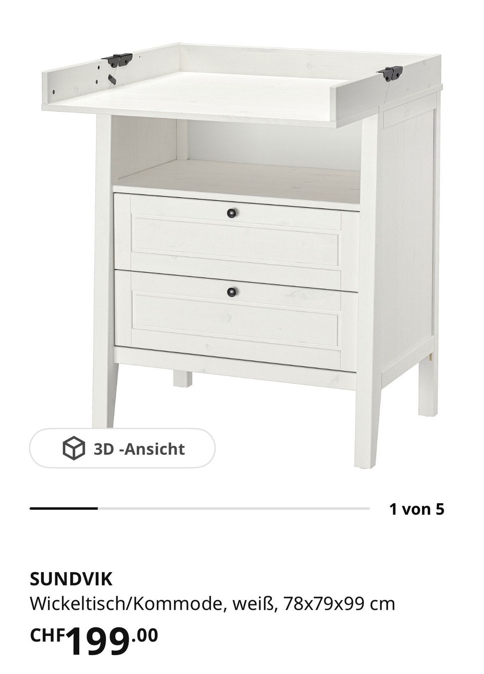 Ikea Fasciatoi & Accessori: Wickeltisch “SUNDVIK” – Usato da Reinach BL venduto da lar_f7hj 3