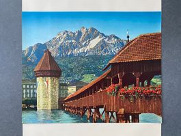 Original Vintage Poster - Luzern Kappelbrücke