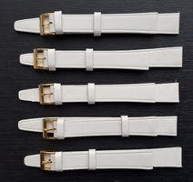 5 x Damen-Uhrenband, weiss (Bandanstoss: 12 mm)