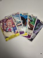 5 One Piece Sammelkarten diverse Charaktere guter Zustand