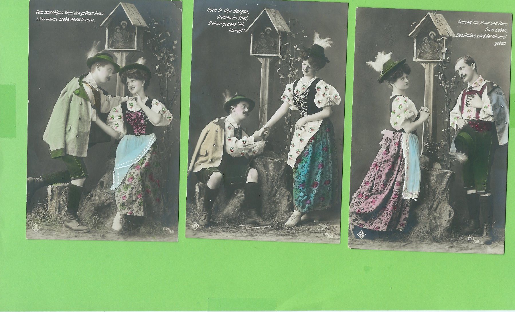 Cartoline postali: 6 Antike Postkarten Trachtenpaar – Usato da Zürich venduto da t24_de 2