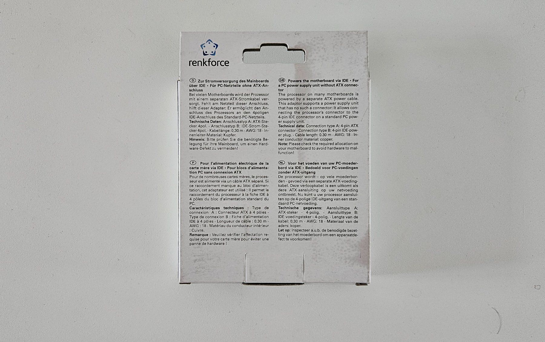 Renkforce Laufwerke & Adapter: IDE / ATX Stromadapter für alte PC-Netzteile – Neu und originalverpackt aus Baar von Bigs1 1