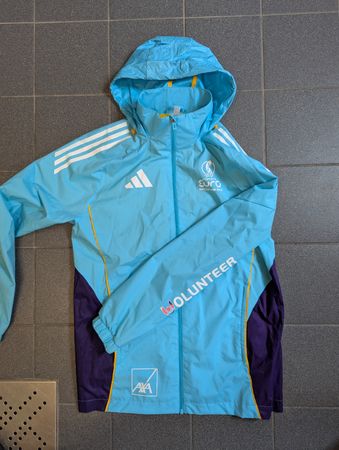 Adidas EURO Volunteer Jacket Light Blue Size M
