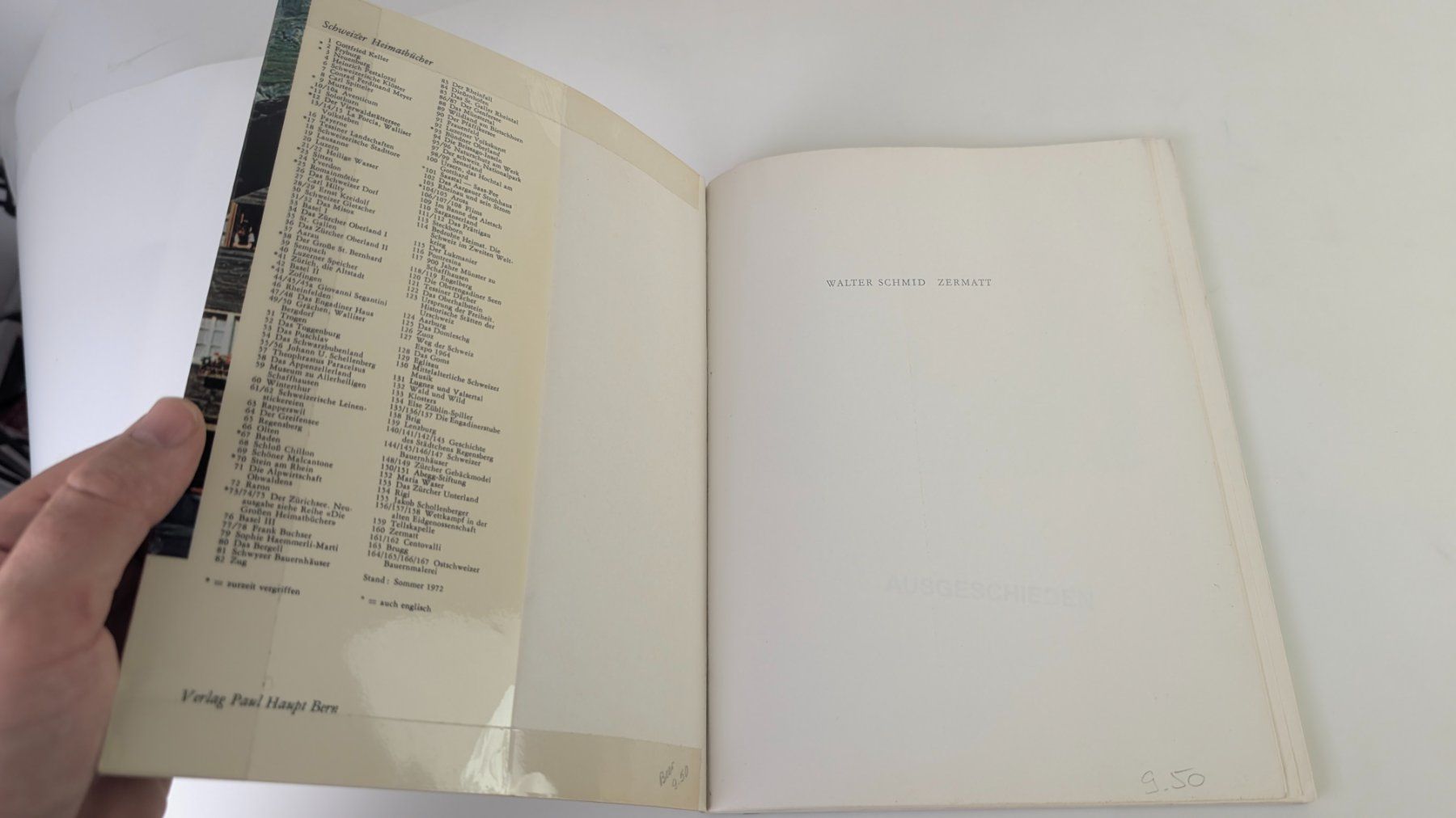 Libri: Schweizer Heimatbücher: Zermatt 1972 – Usato da Zürich venduto da axolottchen 4