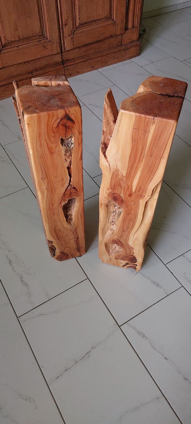 Articoli in legno: 2 Eiben Holzsäulen – Nuovo e nell'imballaggio originale da Solothurn venduto da MogTim 2