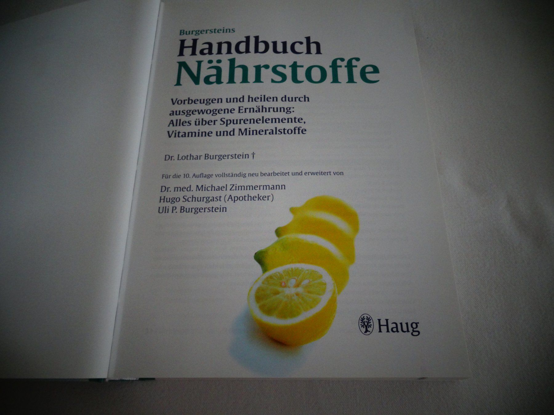 Libri: Handbuch Nährstoffe Burgerstein – Usato da Neerach venduto da jenny062 1