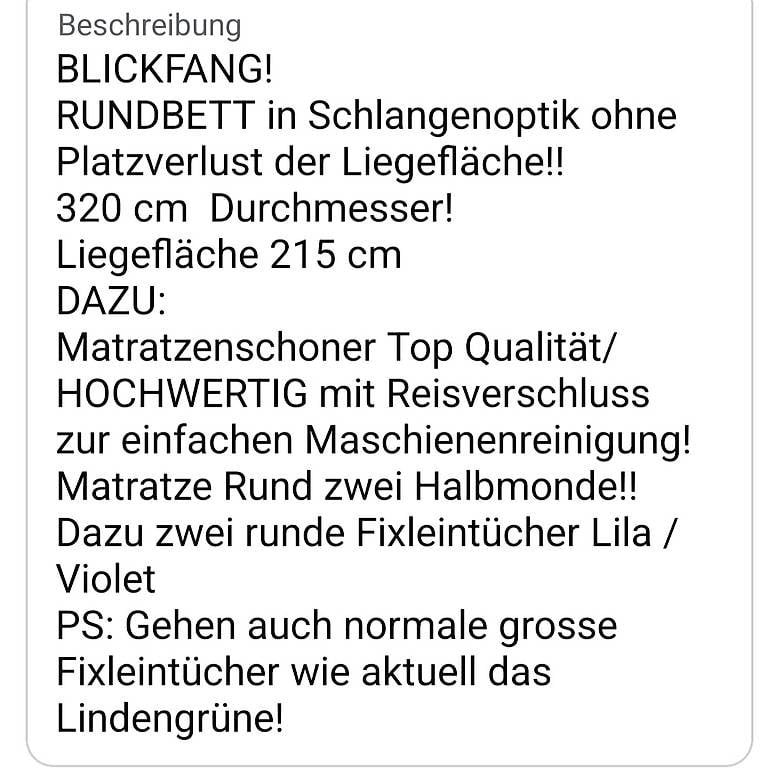Letti: Rundbett gross – Usato da Hohenrain venduto da JUSTY79 2