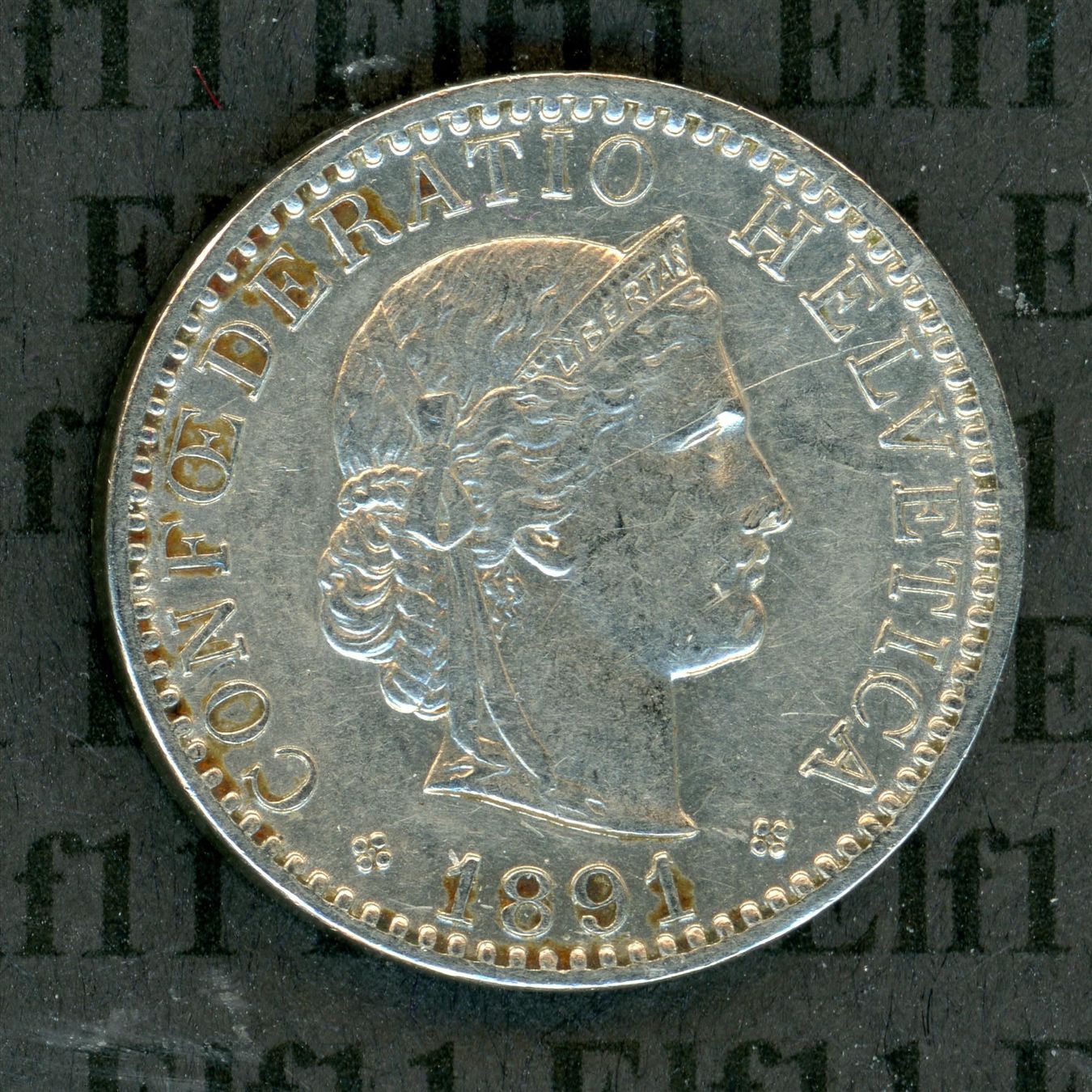Tutti le monete: CHF___0.20 1891 vz+ 20 Rappen – Usato da Widnau venduto da Elf11