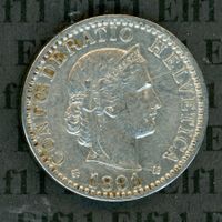 CHF___0.20 1891 vz+ 20 Rappen