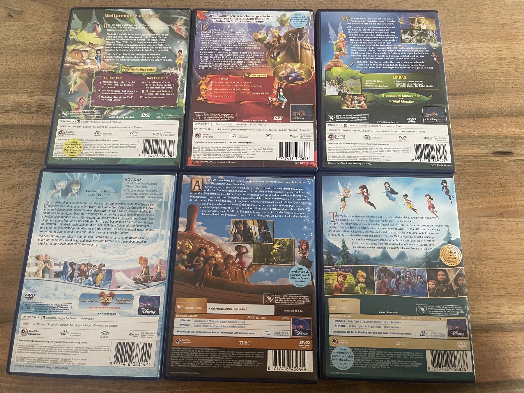 Tutti i DVDs: Tinker Bell Teil 1-6 – Usato da Aarau venduto da Aurora0810 1