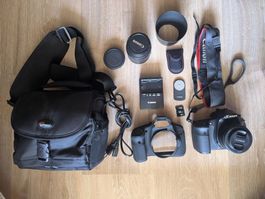 Canon EOS 60D Spiegelreflex Set mit Tasche und viel Zubehör