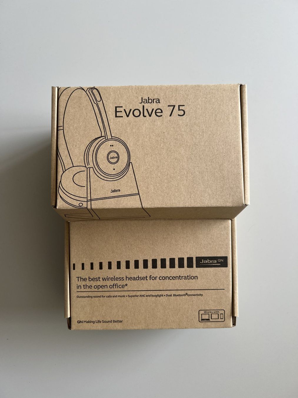 Jabra Cuffie: Jabra Evolve 75 MS Stereo + Ladestation + Link 370 – Usato da Zürich venduto da Kollege7 8